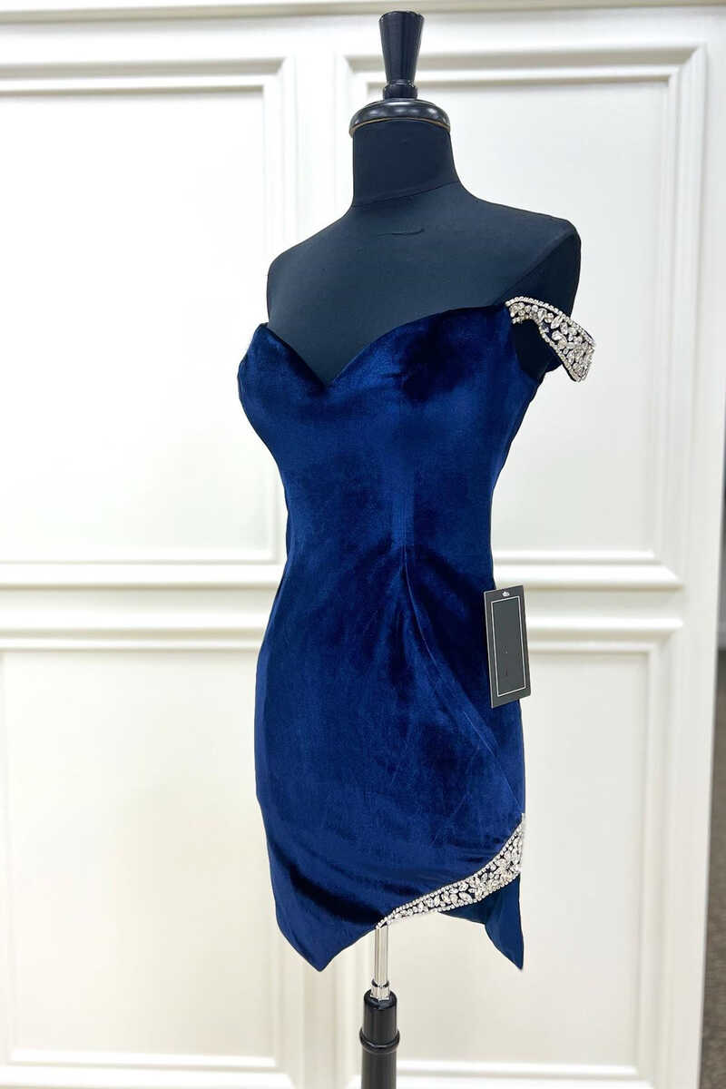 junior dresses for homecoming Sweetheart Navy Blue Lace Corset Bodycon Homecoming Dress – FancyVestido