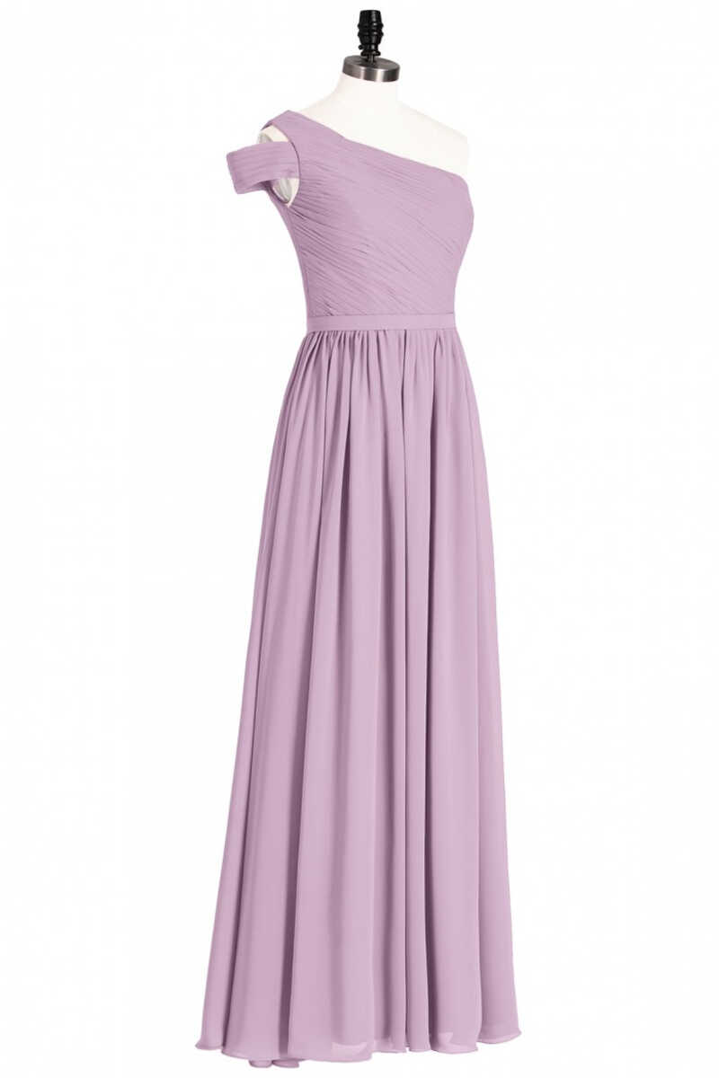 dusty purple chiffon dress Dusty Purple V-neck Maxi Chiffon Bridesmaid Dress
