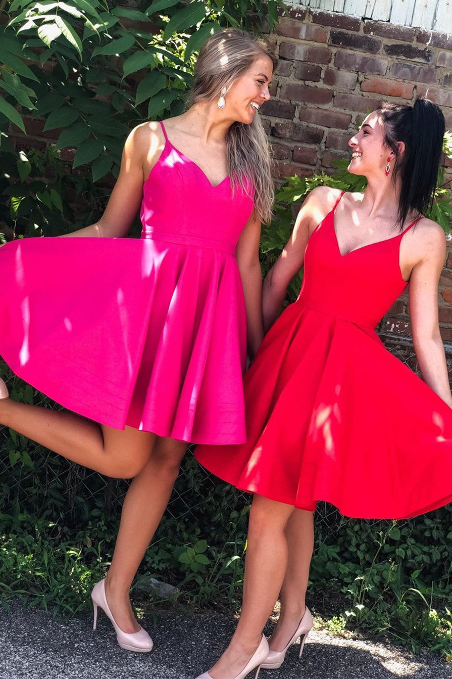Princess Short Hot Pink Homecoming Dress Dreamdressy Princess Short Hot Pink Homecoming Dress Dreamdressy