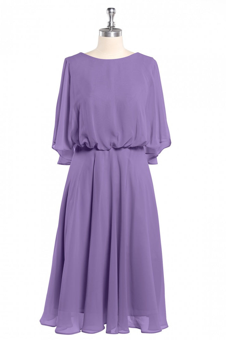 Royal Blue Long Sleeve Blouson-Style Bridesmaid Dress Dreamdressy Royal Blue Long Sleeve Blouson-Style Bridesmaid Dress Dreamdressy