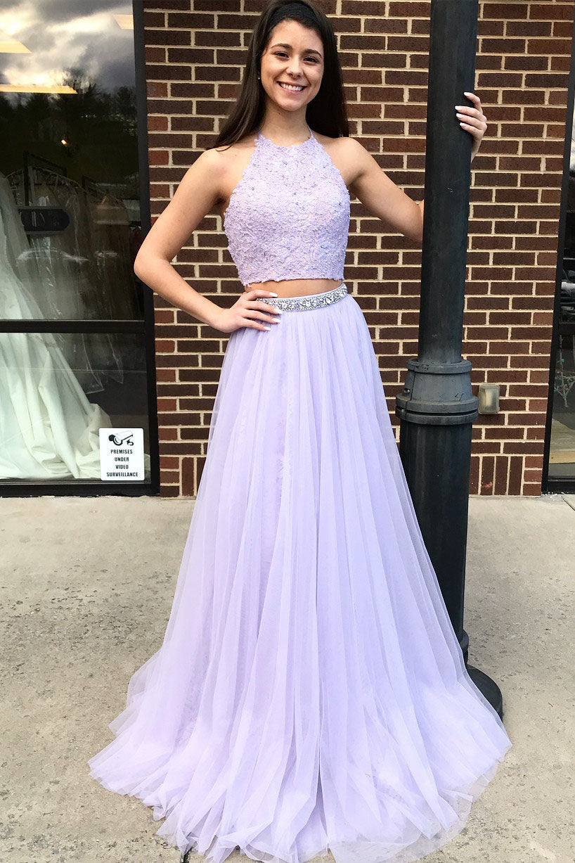 two piece long prom dresses Halter Lavender Dress – Dreamdressy Color:Blue polka dot 3 way dress Black Elegant Mermaid Prom 12 Occasion