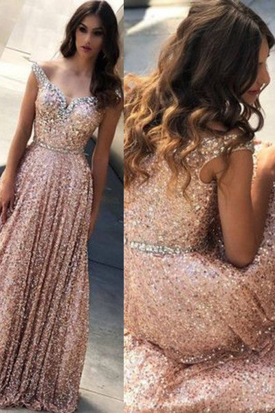 slim fit dress slacks Sparkly Rose Gold Sequin Quinceanera Dresses Sweet 15 Dress Wedding Go –  Viniodress main image 1