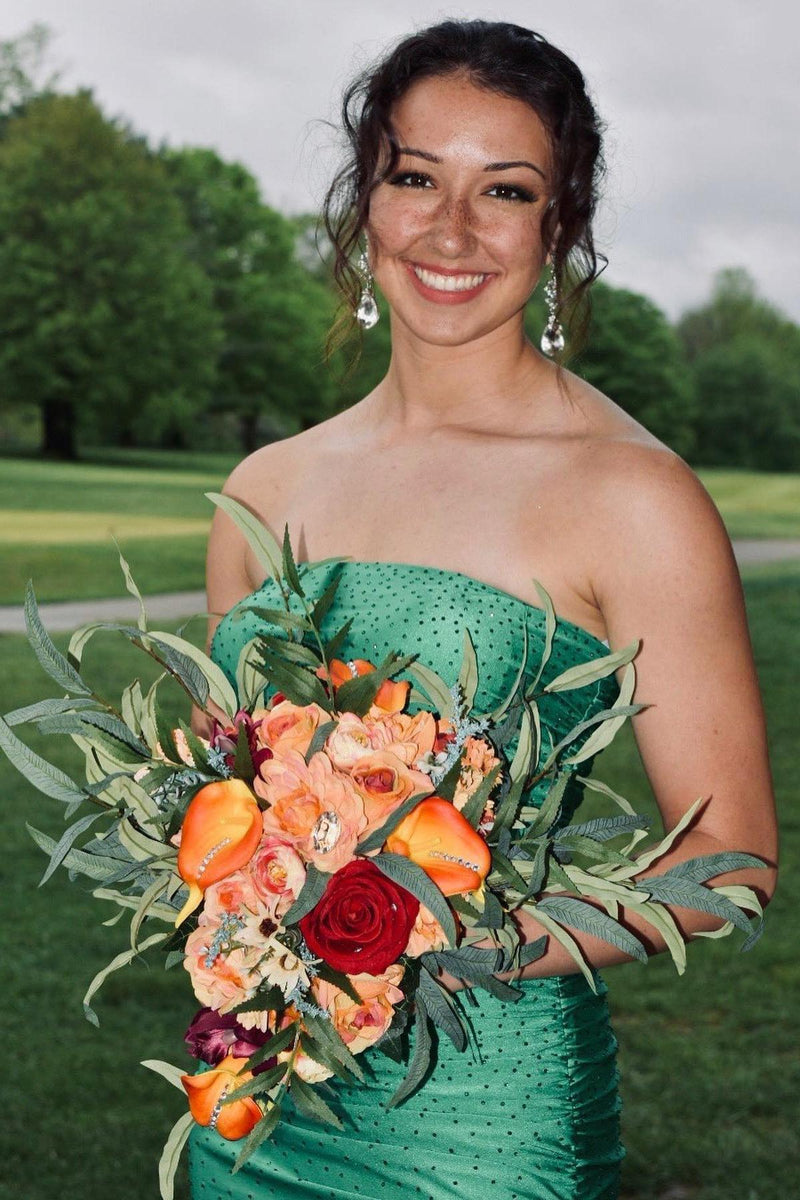 Strapless Green Beaded Ruched Long Prom Dress – Dreamdressy