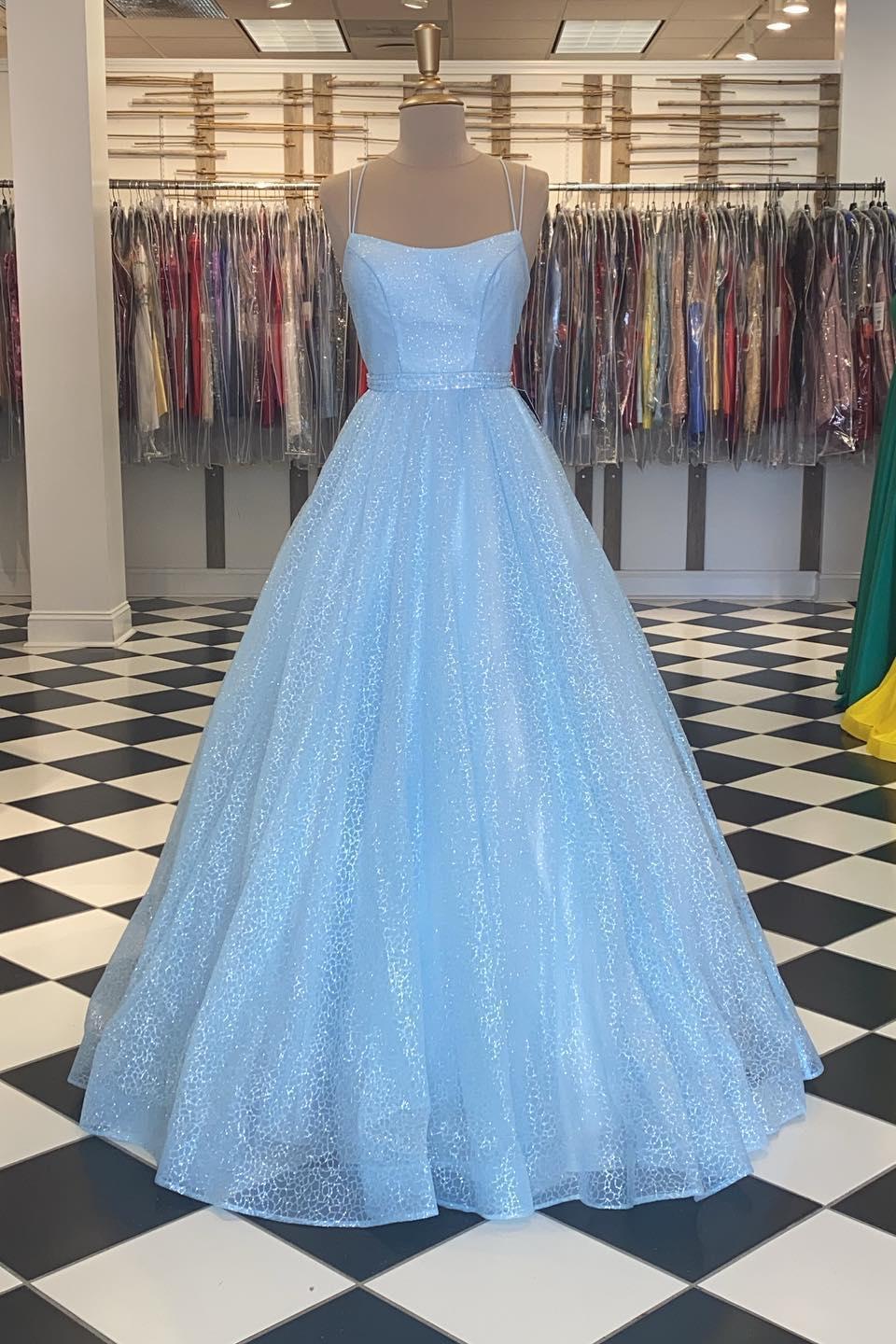 Glitter Princess Lace-Up Pink Long Prom Dress Glitter Princess Lace-Up Pink Long Prom Dress