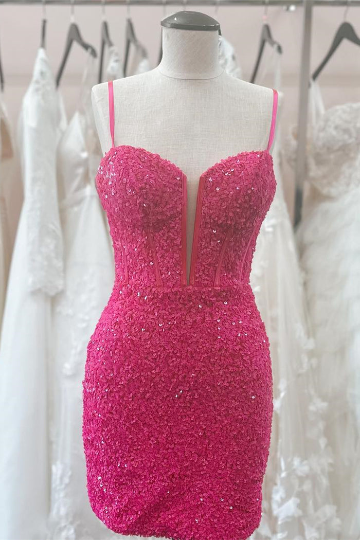 Hot Pink Homecoming Dresses Dreamdressy Hot Pink Homecoming Dresses Dreamdressy