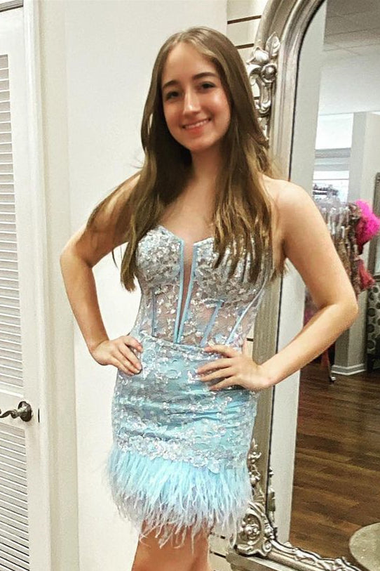 Feather Homecoming Dresses Dreamdressy Feather Homecoming Dresses Dreamdressy