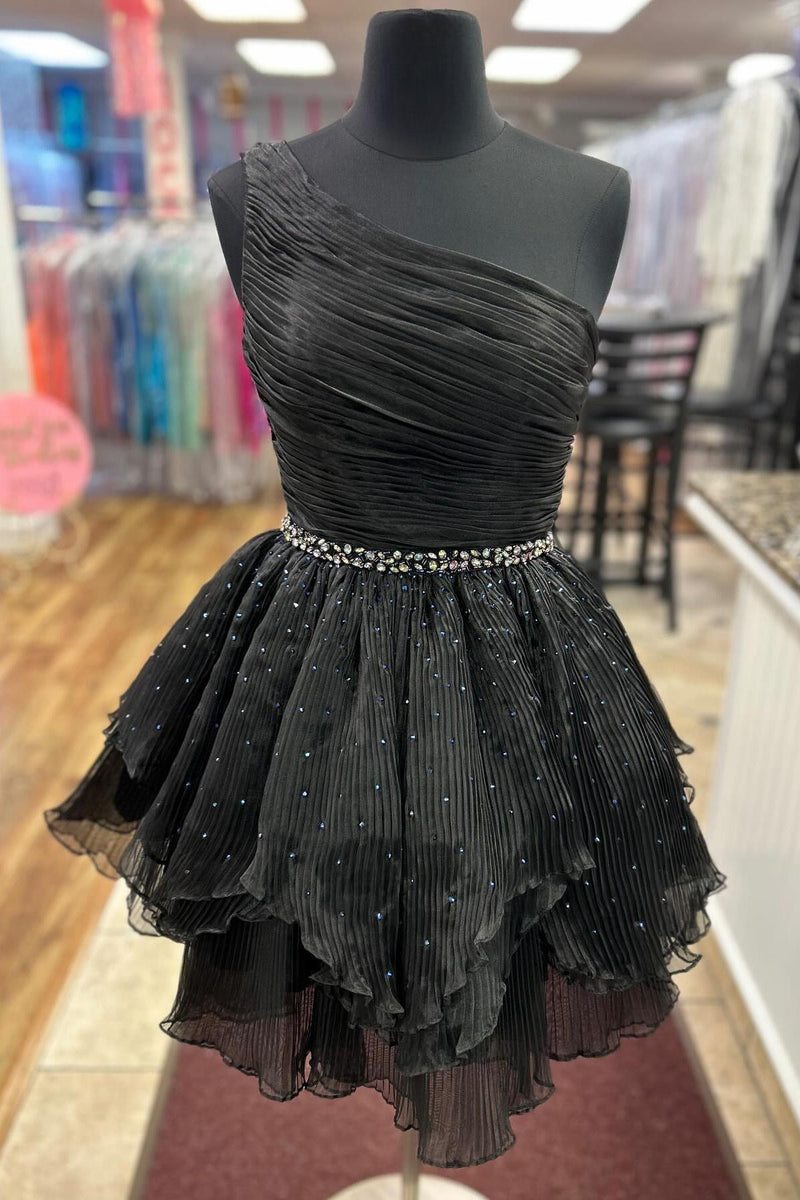 Hot Pink One Shoulder A-line Short Homecoming Dress Dreamdressy Hot Pink One Shoulder A-line Short Homecoming Dress Dreamdressy