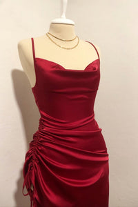 Spaghetti Strap Ruched Tight Homecoming Dress