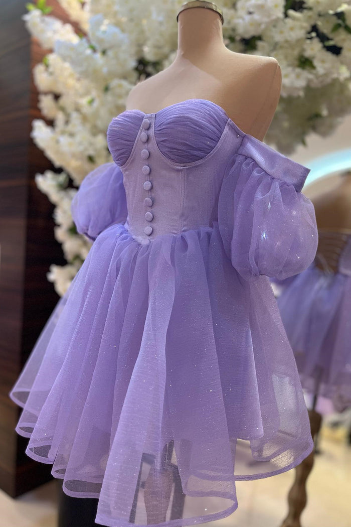Puffy Sleeves Homecoming Dresses Dreamdressy Puffy Sleeves Homecoming Dresses Dreamdressy