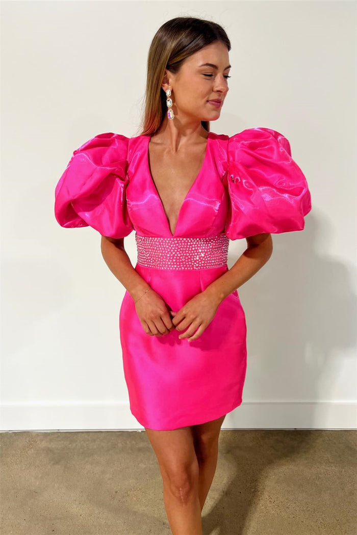 Puffy Sleeves Homecoming Dresses Dreamdressy Puffy Sleeves Homecoming Dresses Dreamdressy