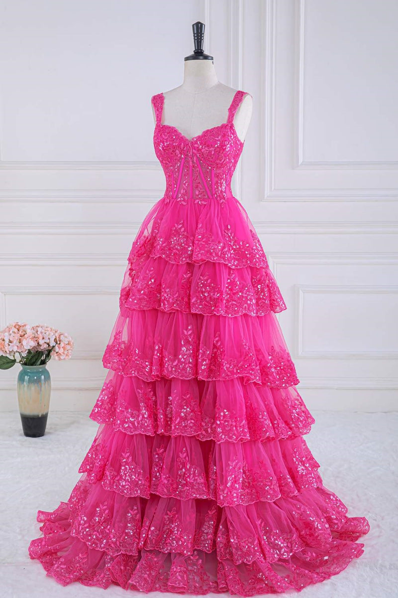 hot pink floral bridesmaid dresses Wedding