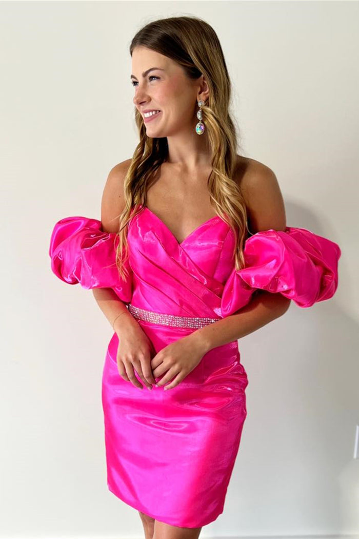 Puffy Sleeves Homecoming Dresses Dreamdressy Puffy Sleeves Homecoming Dresses Dreamdressy