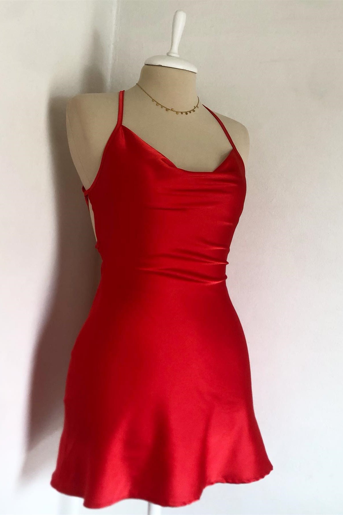 Cowl Neck A-line Homecoming Dress