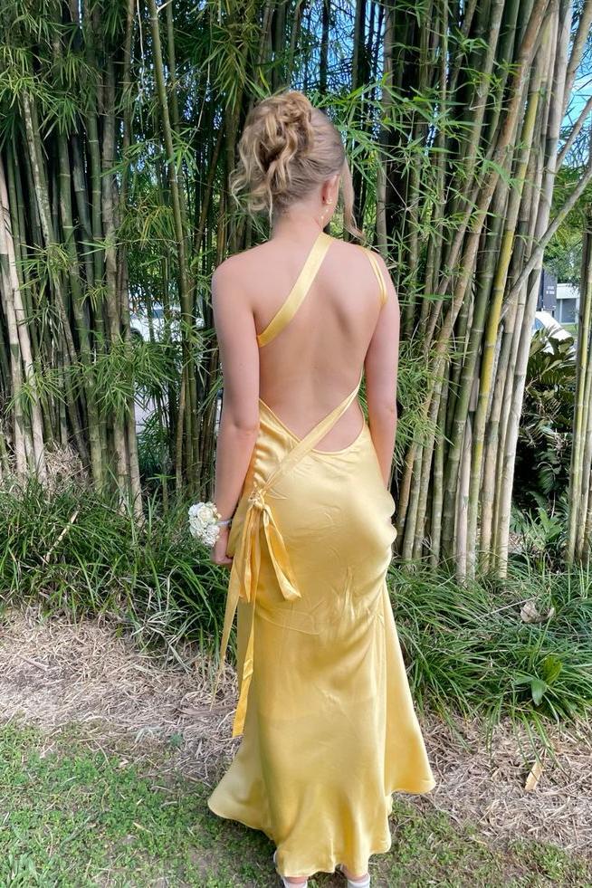 slim fit dress slacks Gold Formal Dresses One Shoulder Trumpet/Mermaid Long Formal Dresses W main image 0