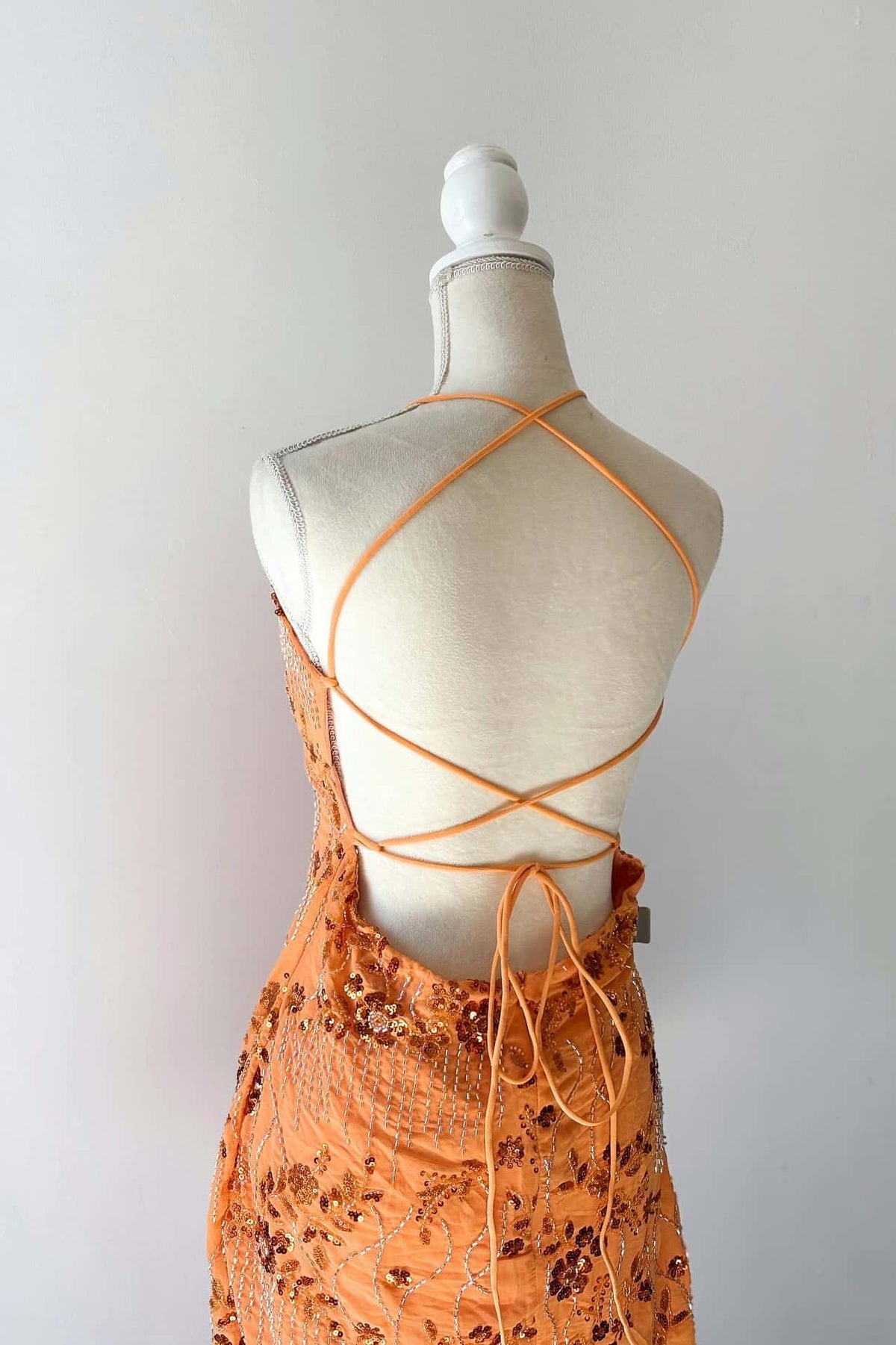 Straps Red Beaded Tight Mini Dress