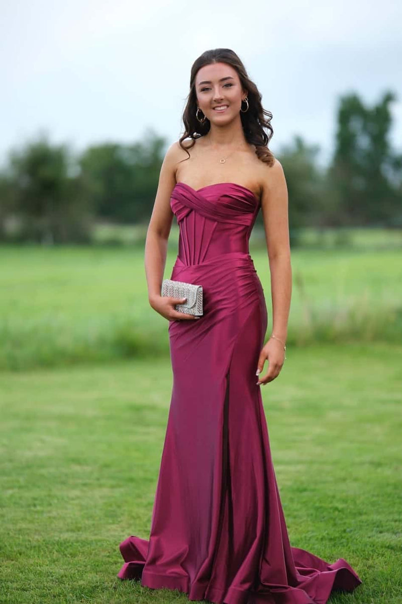 slim fit dress slacks Yellow Satin Maxi Dress main image 1