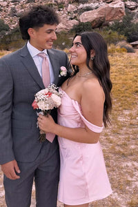 Off the Shoulder Green Short Princess Dress