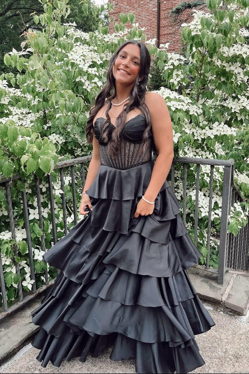 sage beaded dress Sage Green Luxury Tiered Tulle Ruffles Beaded Ball Gown Quinceanera Dress, Sage Green / 8