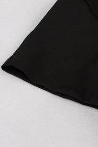 Halloween Black Lapel Gothic Hi-Low Vintage Dress