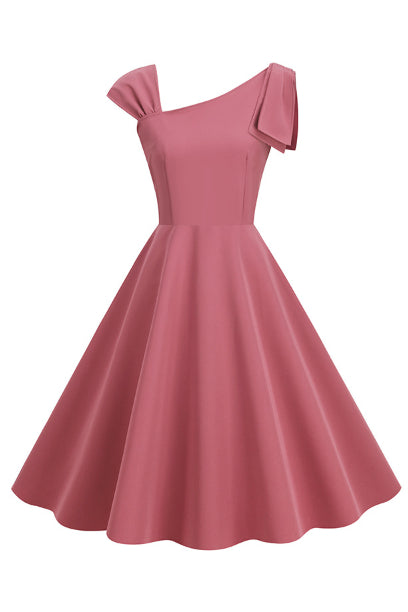 blue dress for baby girl Pink Asymmetrical A-line Vintage Dress – Dreamdressy