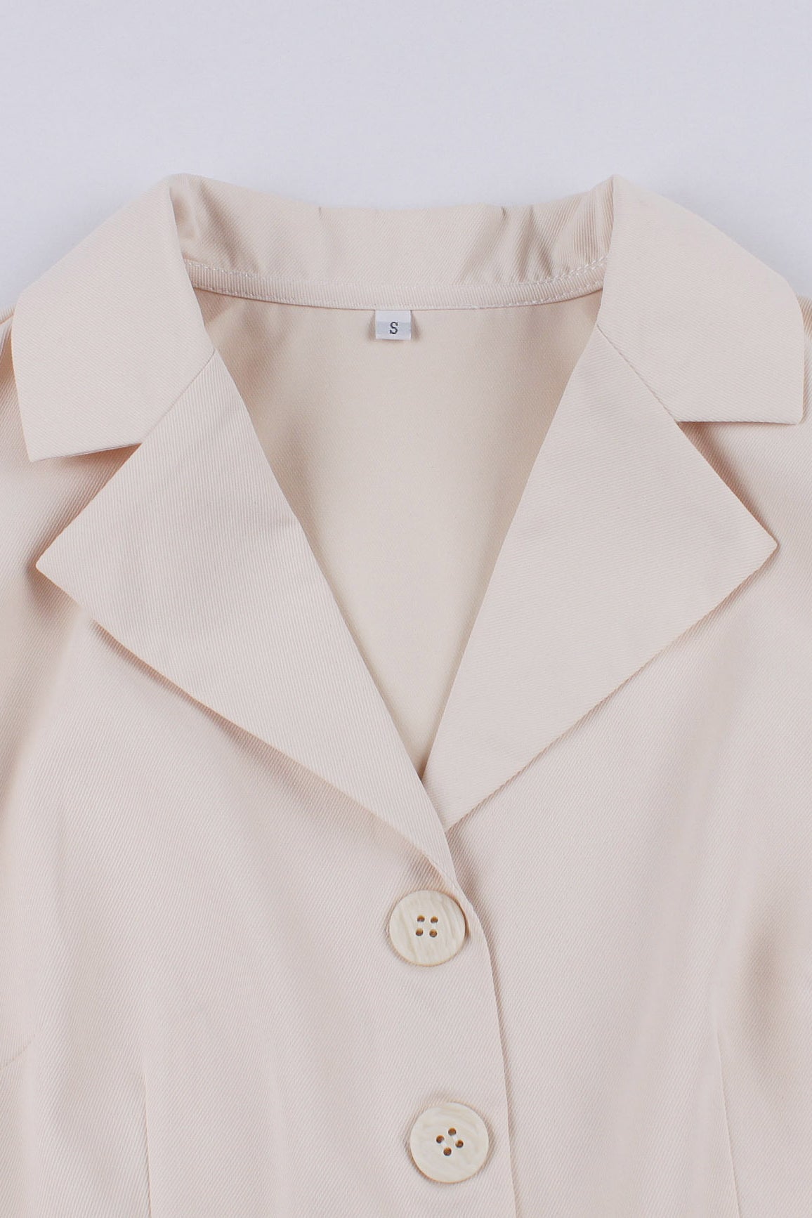 Apricot Lapel Short Sleeves A-line Vintage Dress