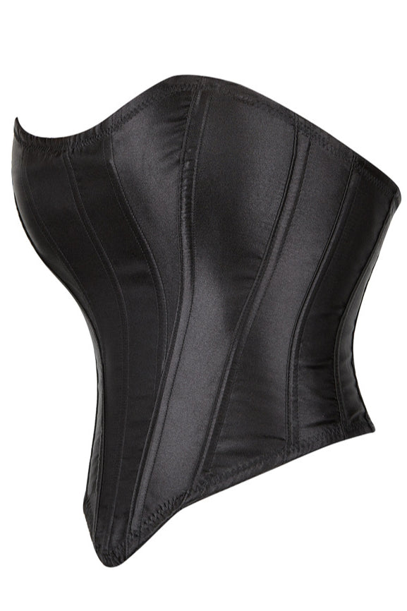 Black Strapless Steel Boned Bustier Corset Top