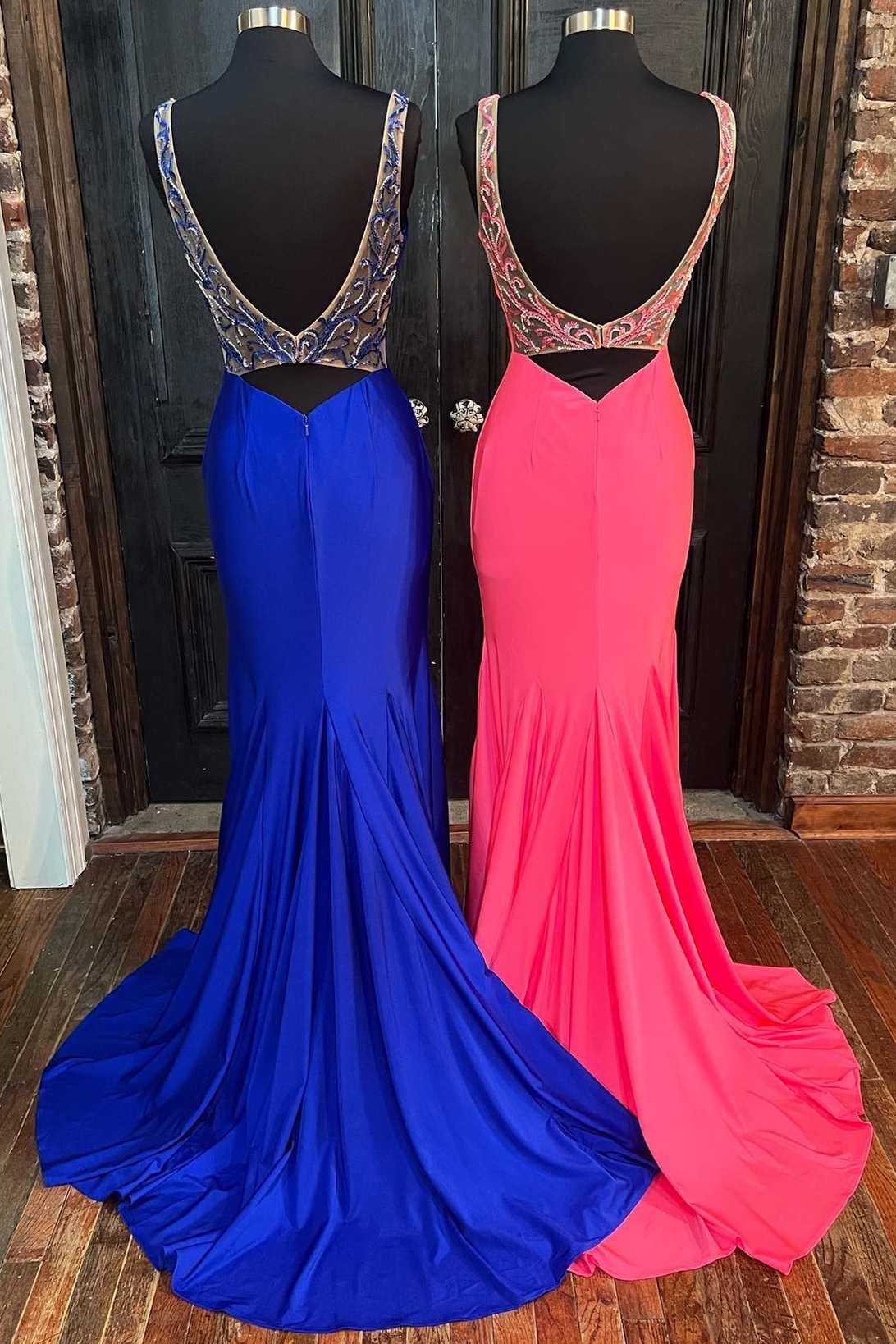 pink and royal blue dress Hot Pink Heels Royal Blue Dress With Pink Shoes Another Body Beautifull Apparel A Royal Blue