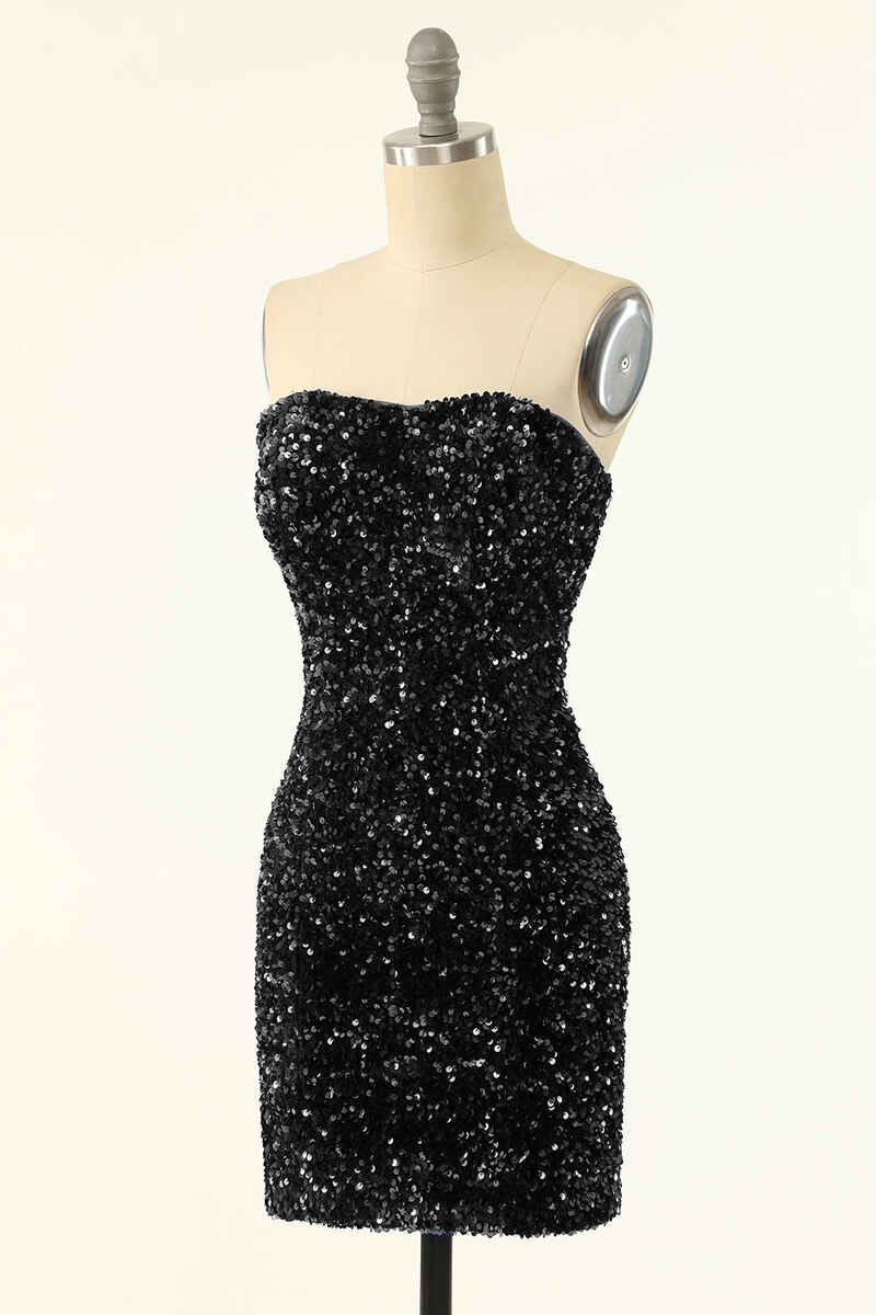 Royal Blue Sequin Strapless Mini Homecoming Dress Dreamdressy Royal Blue Sequin Strapless Mini Homecoming Dress Dreamdressy