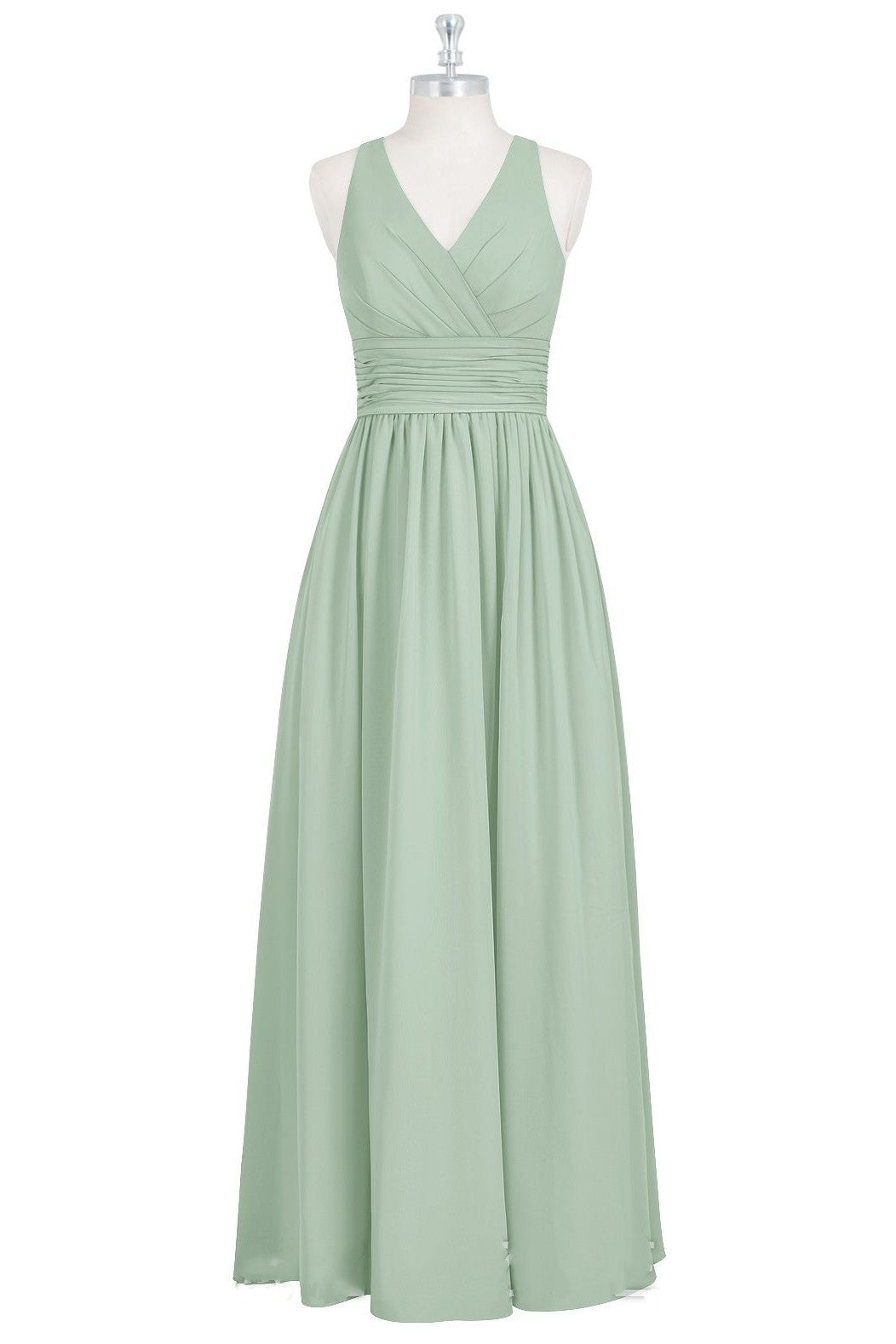 Sage Green V-Neck Backless A-Line Bridesmaid Dress – Dreamdressy Sage Green V-Neck Backless A-Line Bridesmaid Dress – Dreamdressy