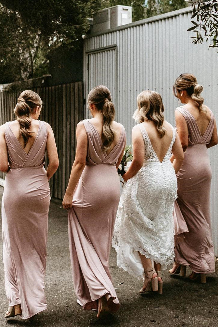 elegant blush pink bridesmaid dresses V Neck Long Dress – Dreamdressy Before order A moment for the Pay With:250 Qs (Silkroll Fee: $6.25) Crawley