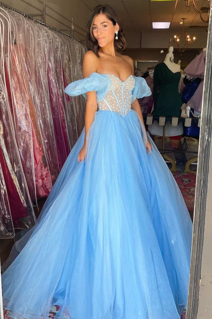 Puff Sleeves Prom Dresses Dreamdressy Puff Sleeves Prom Dresses Dreamdressy