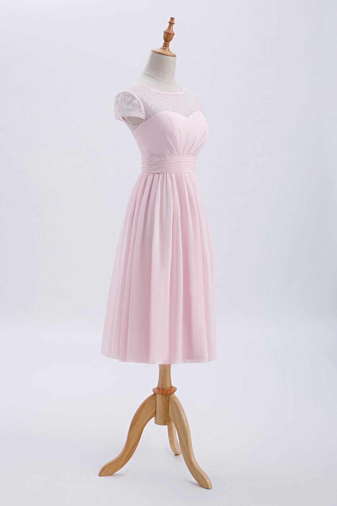 pink chiffon short bridesmaid dress Short Blush Pink Bridesmaid Dresses Strapless Cheap Bridesmaid Dress ARD1382