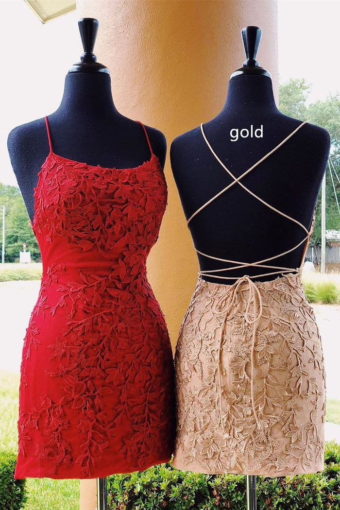 Free Shipping Tie Back Appliqued Sheath Red Homecoming Dress Dreamdressy Free Shipping Tie Back Appliqued Sheath Red Homecoming Dress Dreamdressy