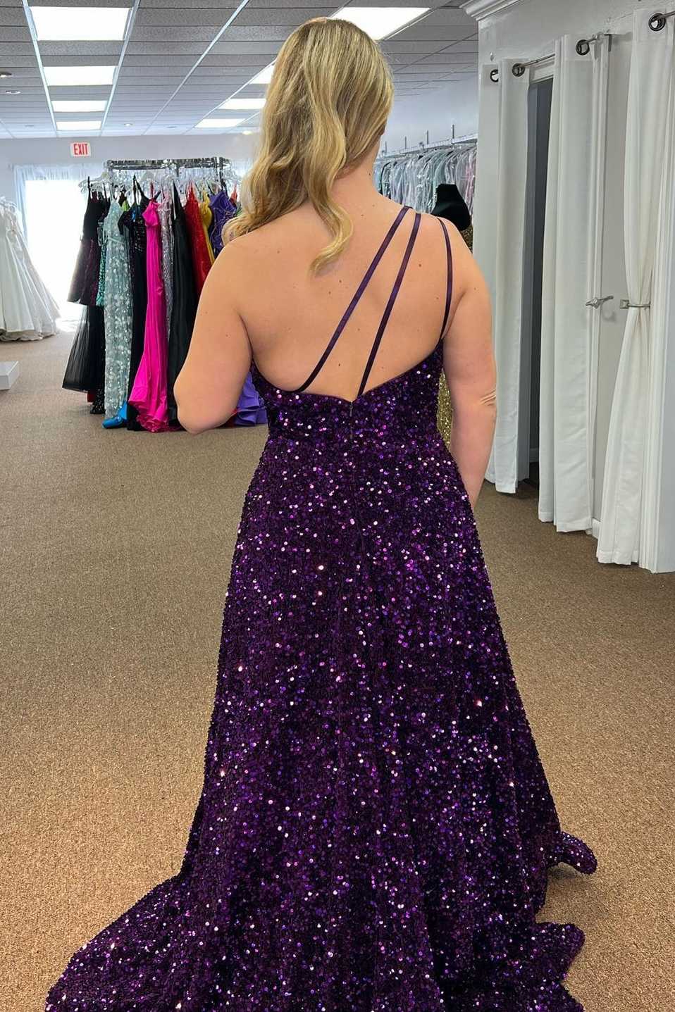 purple sequin backless dress Purple Sequin Dress - Sequin Mini Dress - Backless Dress