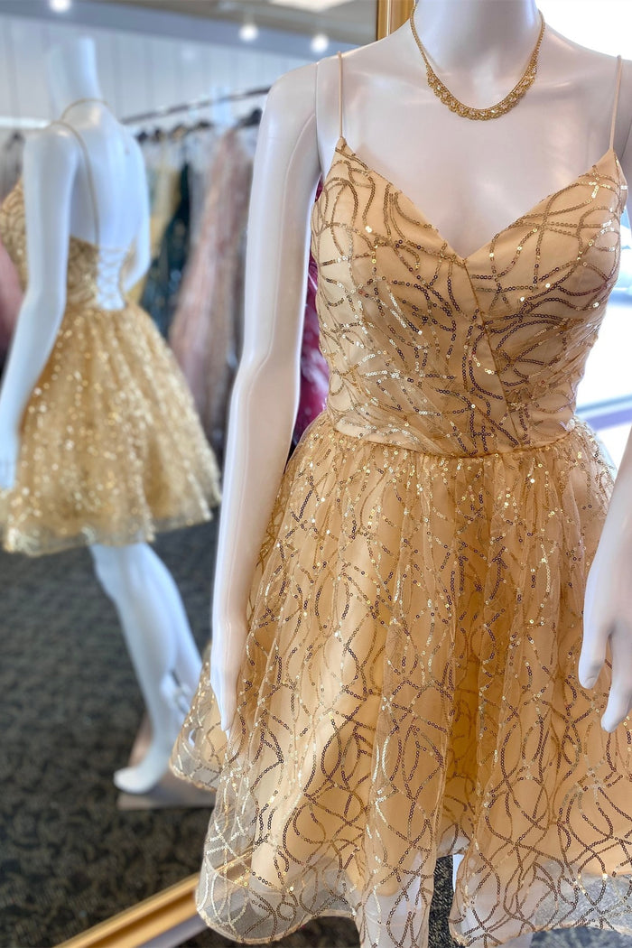 Glittery Lavender Lace-Up A-Line Mini Homecoming Dress Dreamdressy Glittery Lavender Lace-Up A-Line Mini Homecoming Dress Dreamdressy