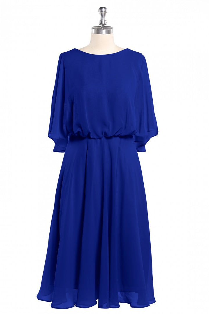 royal blue bridesmaid dresses with long sleeves KissProm