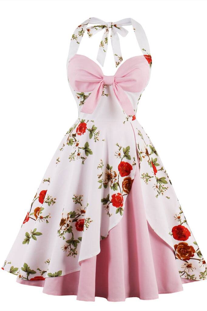 retro short dress 1950s Vintage Hater Floral Short Dress – Dreamdressy