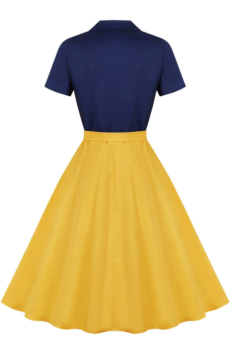 navy blue 50s dress Snow White Style Navy and White 1950s Dress – Dreamdressy