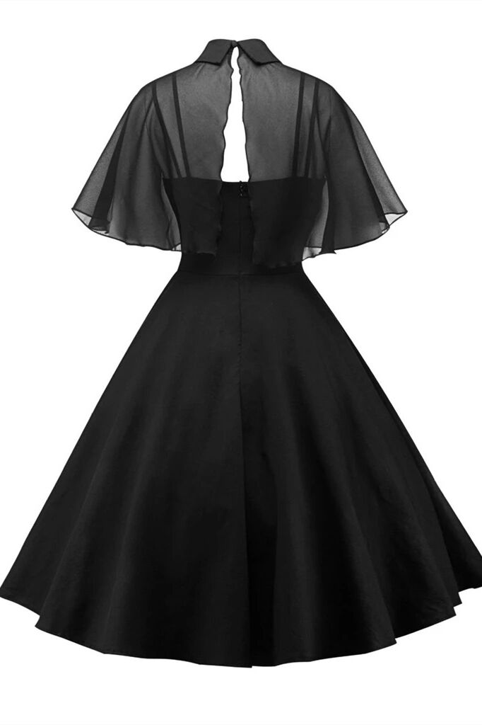 1950s Patchwork Red Swing Dress