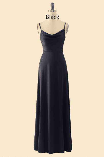 Elegant Spaghetti Straps Burgundy Long Bridesmaid Dress