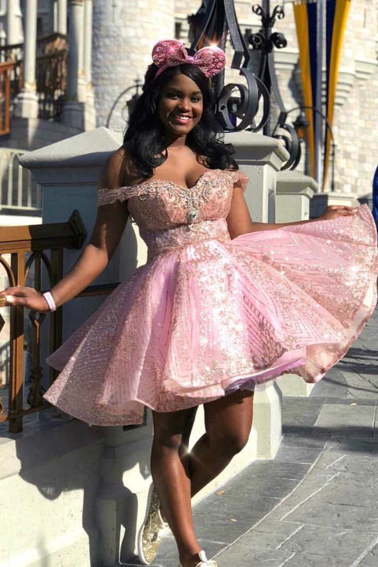 Sparkle Off The Shoulder Beaded Homecoming Dress Dreamdressy Sparkle Off The Shoulder Beaded Homecoming Dress Dreamdressy