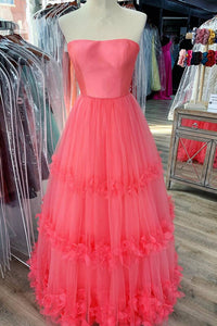 Strapless A-line Light Blue Ball Gown