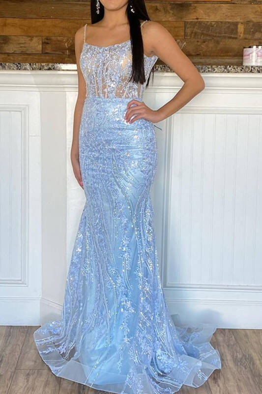 blue mermaid dress Gorgeous Mermaid Light Blue Formal Dress – Dreamdressy