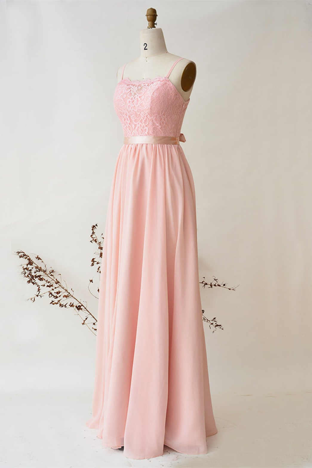 pearl pink bridesmaid dresses Pearl Pink Bridesmaid Dress,Chiffon Long Bridesmaid Dress,High Neck Bridesmaid Dress,BD00132, US8 / Dark Navy