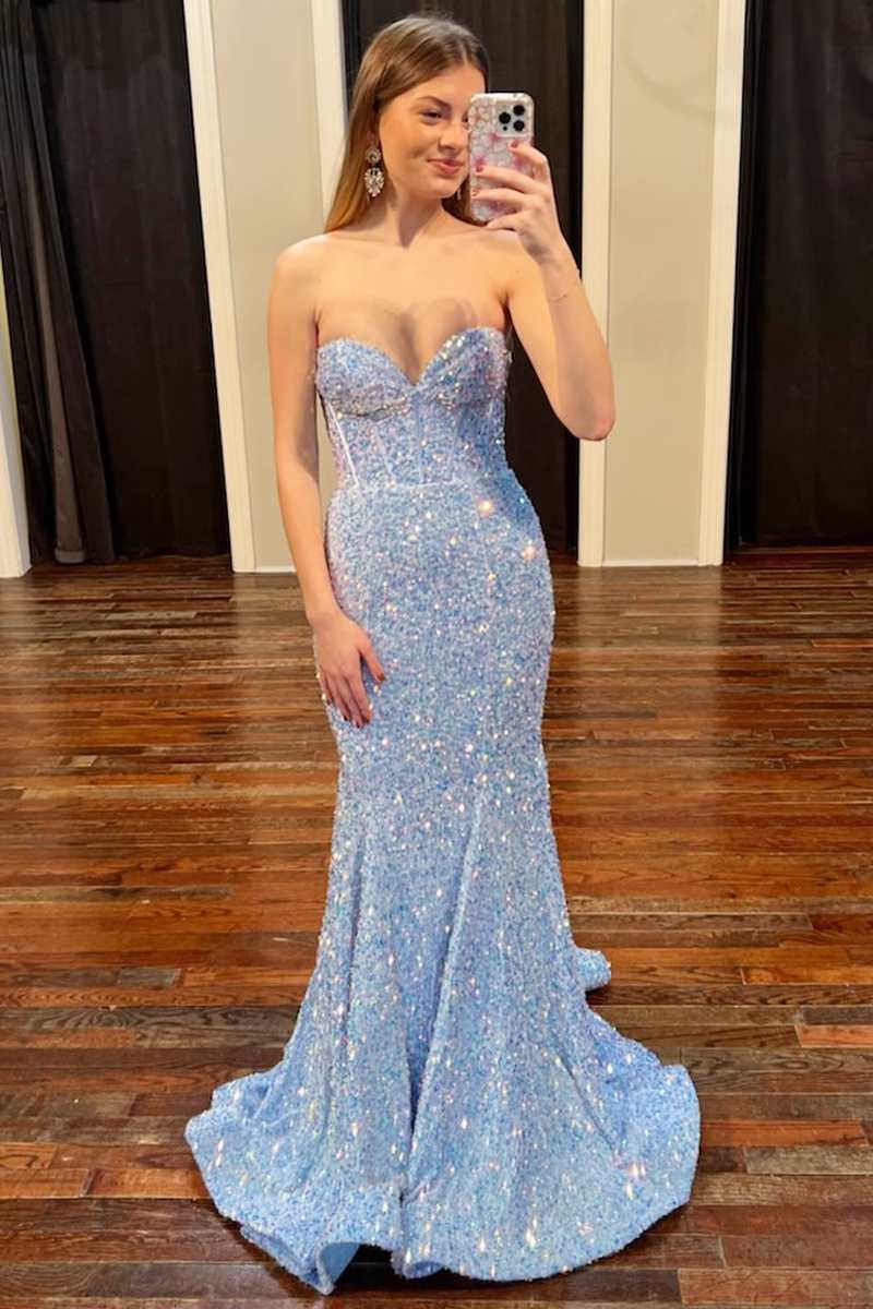 Hunter Green Sweetheart Mermaid Long Prom Dress