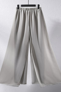 Grey Three-Piece Lace Mother of the Bride Pant Suits