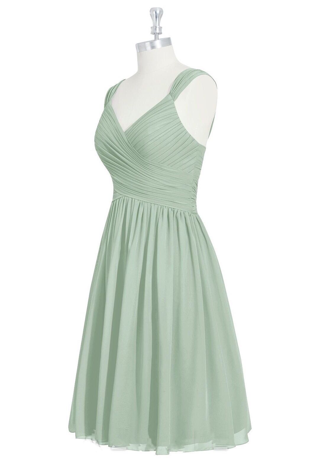 short lime green bridesmaid dresses BABARONI BABARONI Chiffon Lime Green Bridesmaid Dresses Halter Short/Mini Sleeveless Ruched A-line, Lime Green / US0