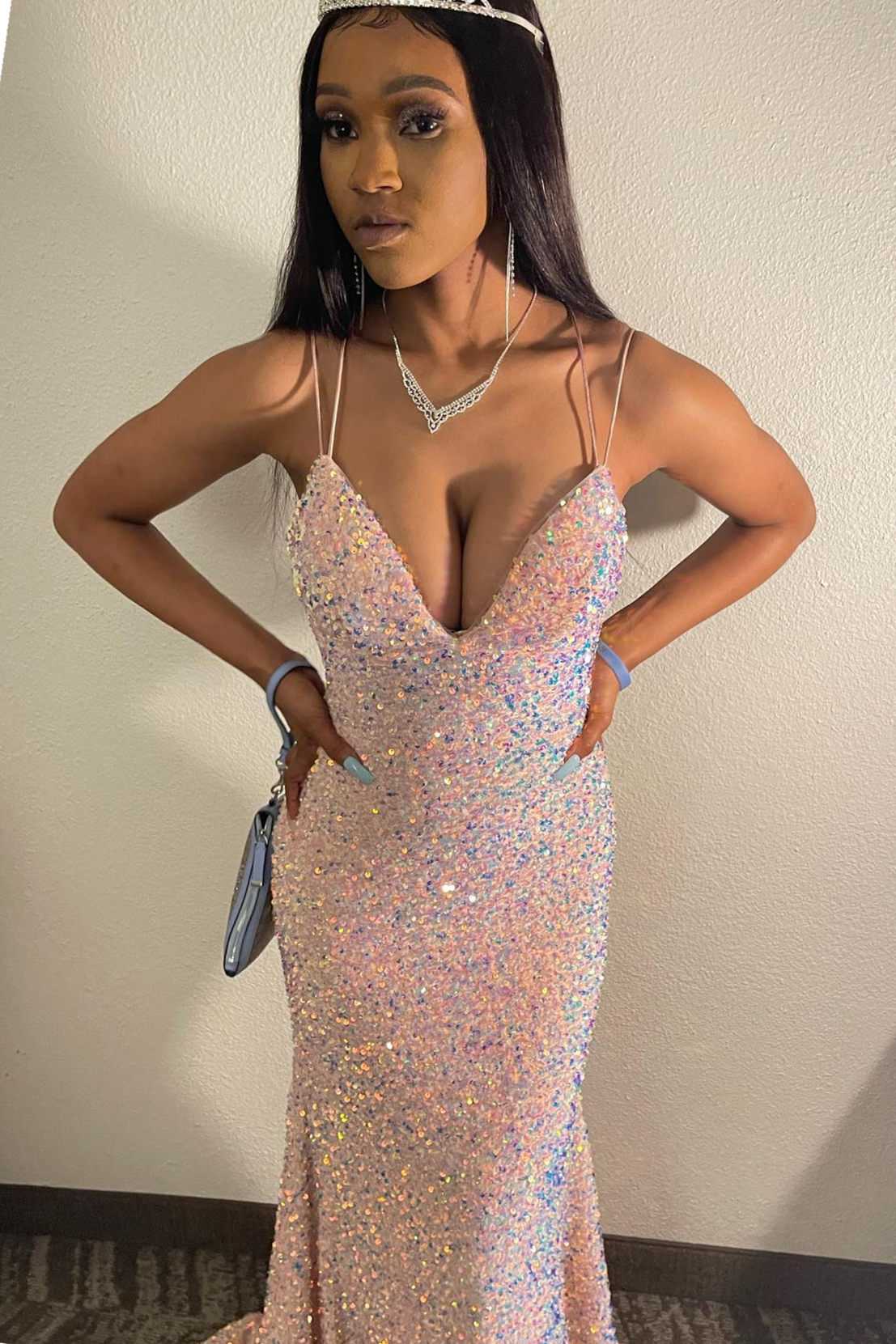 Pink Iridescent Sequin Lace-Up Mermaid Long Prom Dress – Dreamdressy Pink Iridescent Sequin Lace-Up Mermaid Long Prom Dress – Dreamdressy