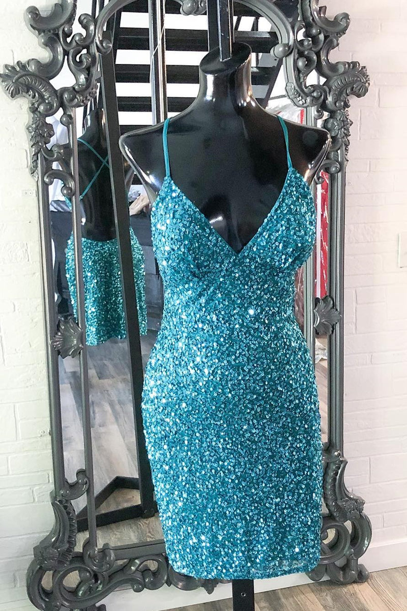 raelynn sequin bodycon dress in turquoise Hailey Strapless Sequin Bodycon Mini Dress