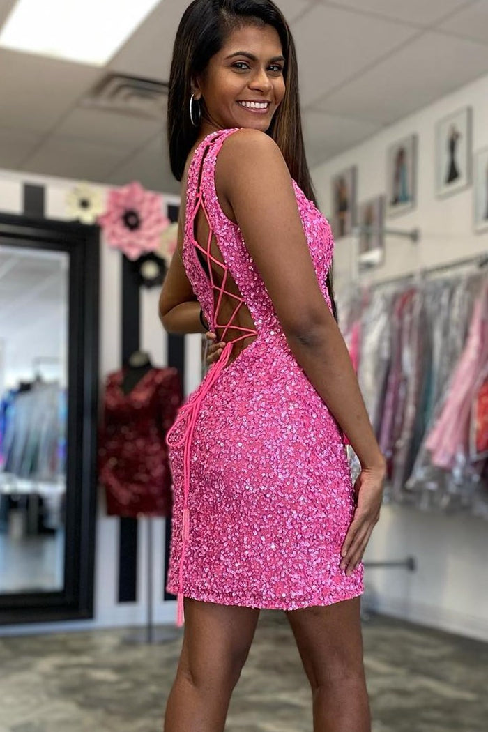 Hot Pink Homecoming Dresses Dreamdressy Hot Pink Homecoming Dresses Dreamdressy